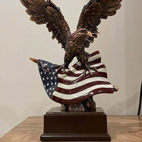 Customer photo review of Hand-Cast American Eagle Statue