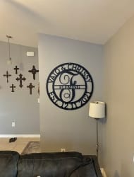 Customer photo review of Elaborate Name - Steel Sign