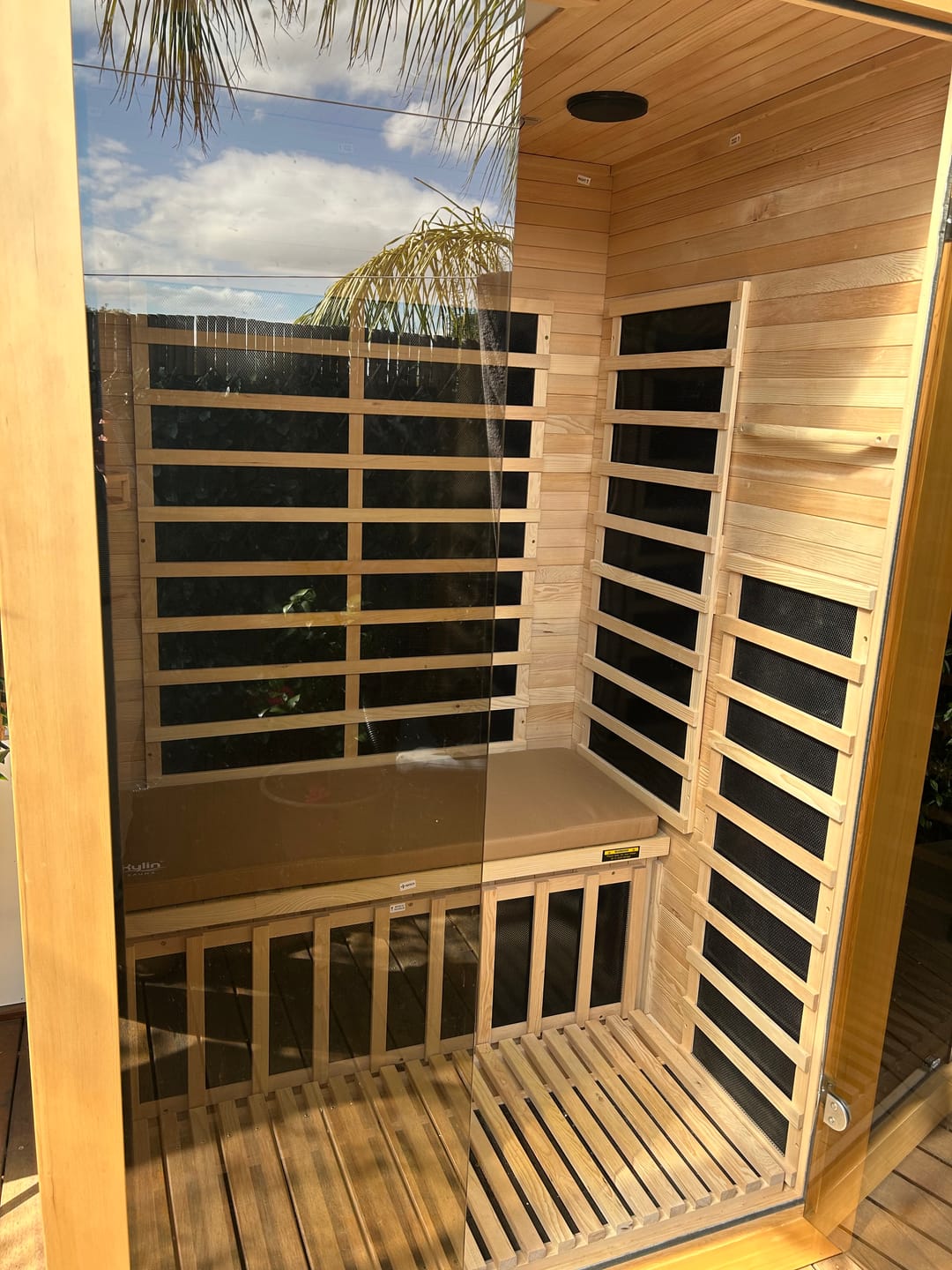 Customer photo review of Kylin Sauna Bench Seat Cushion for 1 person sauna 85*40*5 - Brown