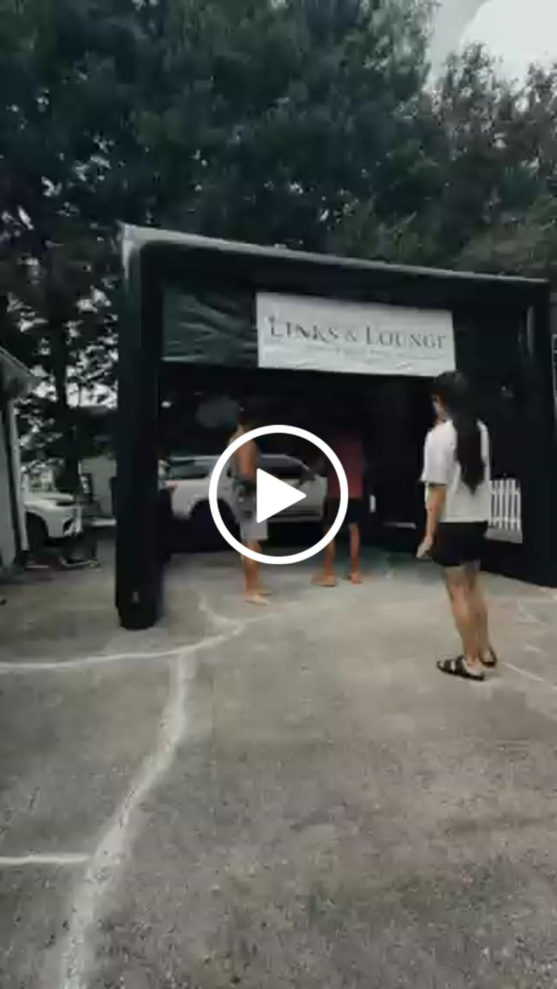Customer video review of Mobile Golf Simulator Enclosure Screen Inflatable Golf Tent Net Cage Best Golf Simulator For Home