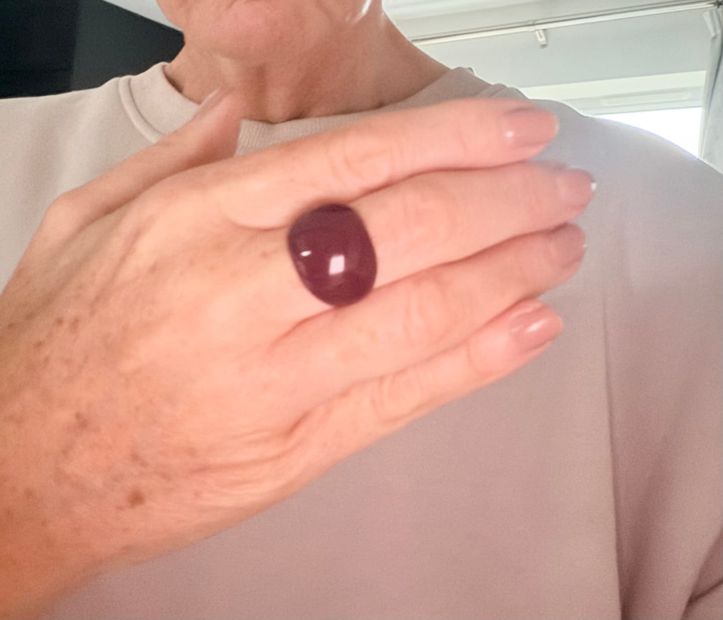 Customer photo review of Lava Drop SS Enamel Ring