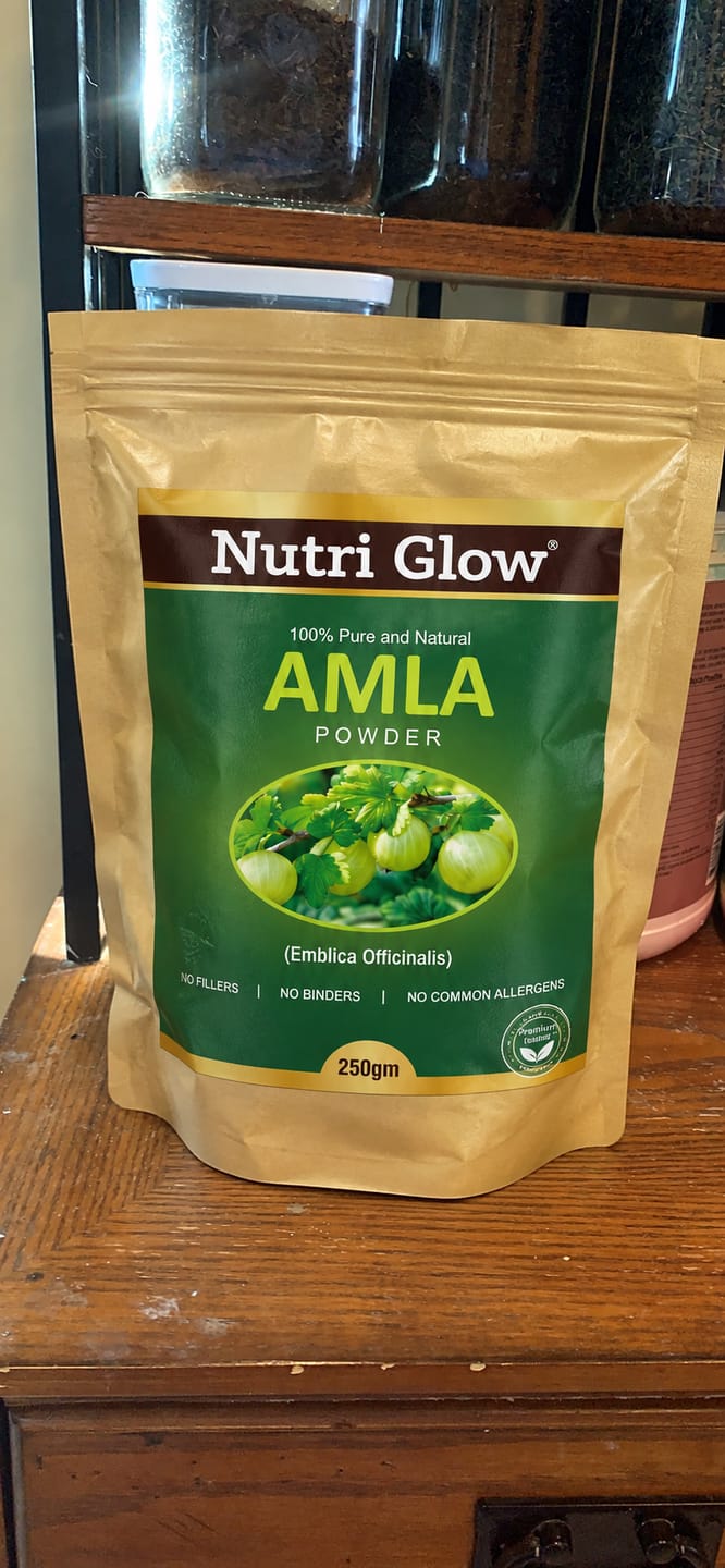 Customer photo review of Nutri Glow Organic Amla (Indian gooseberry) powder 250gms