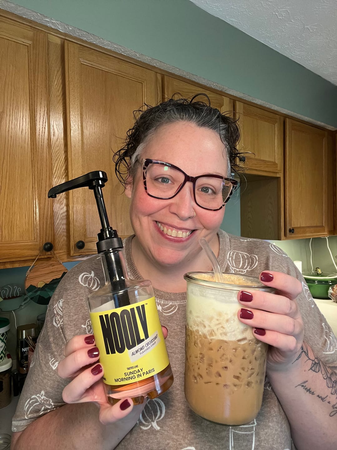 Customer photo review of Almond Croissant Syrup