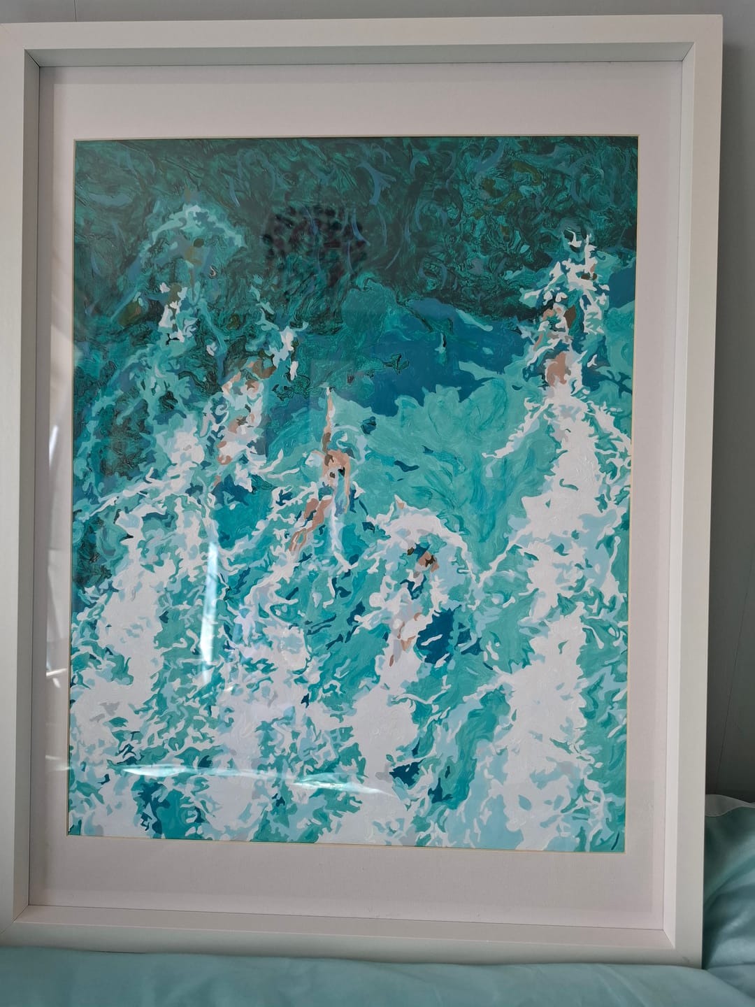 Customer photo review of Swimmers | Paint by Number