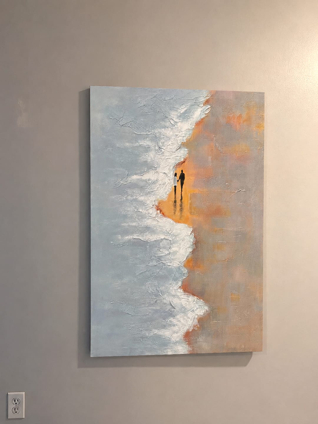 Customer photo review of Abstract Ocean And Sky Canvas Art #OC168