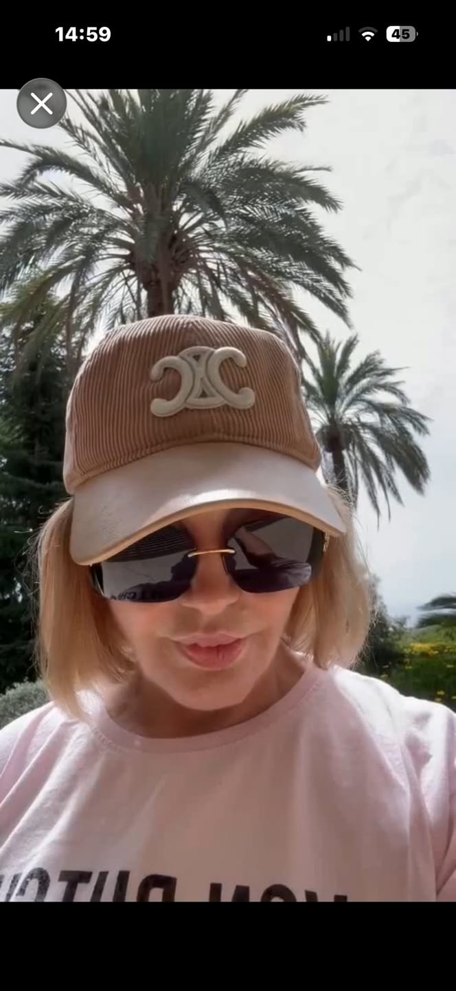 Customer photo review of Celine Triomphe Baseball Cap Velvet
