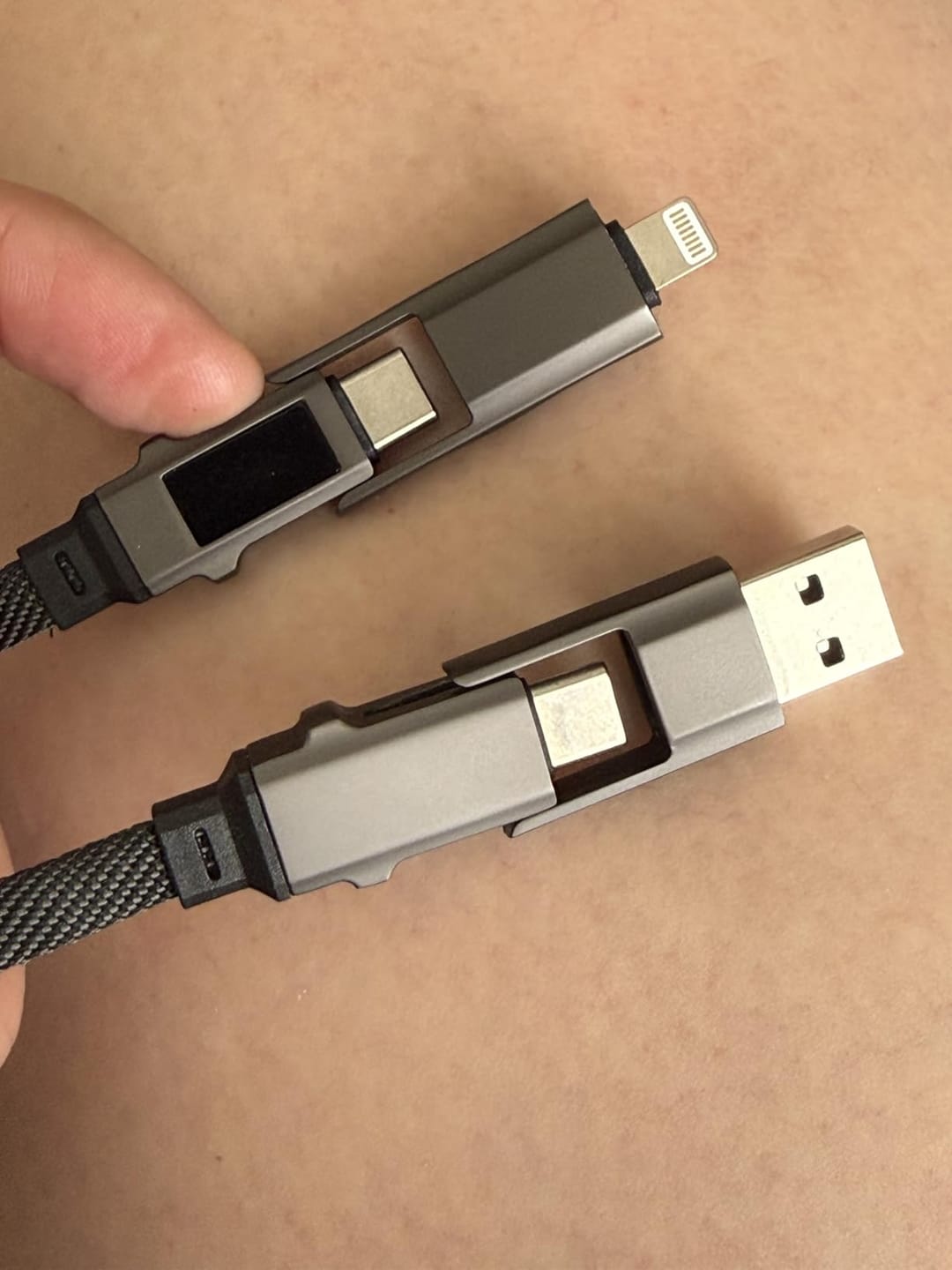 Customer photo review of 4-in-1 Smart Display Keychain Charging Cable