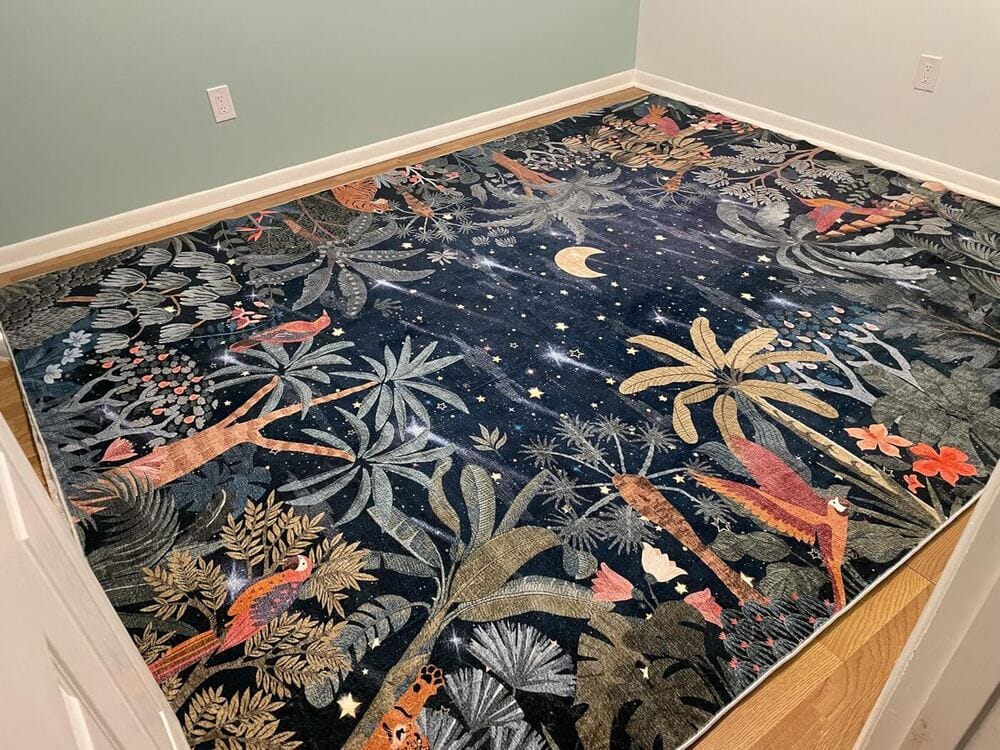 Customer photo review of Rug – Jungle Tropical Summer – Fern Green