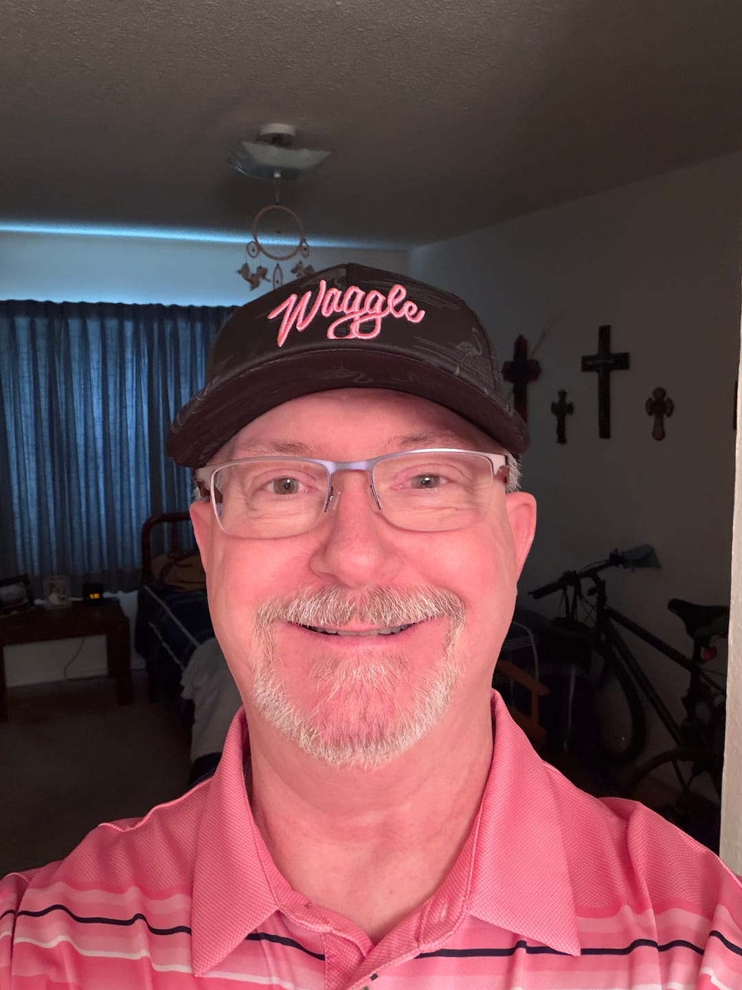 Customer photo review of Waggle Brand Hat - Flamingrove