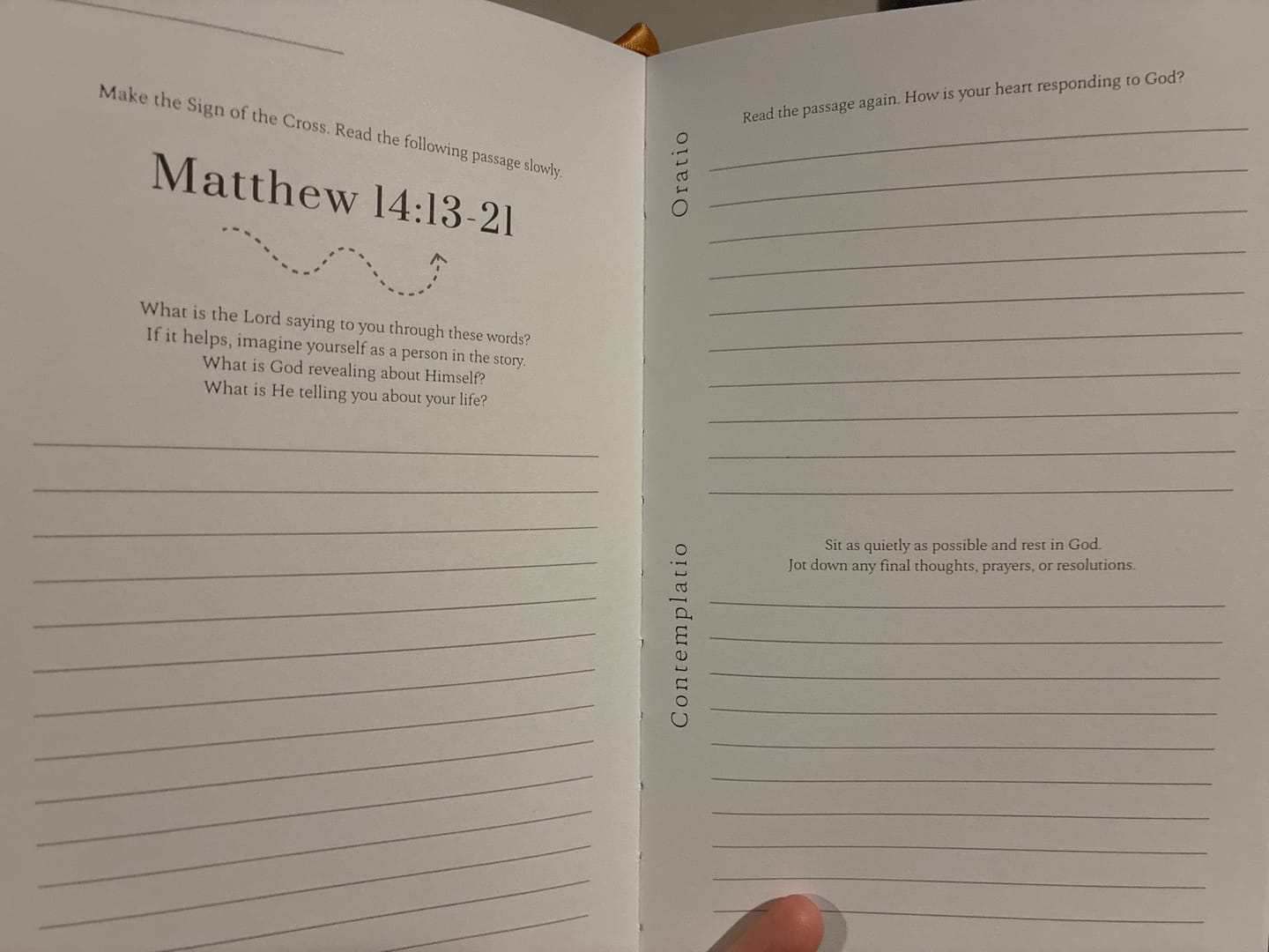 Customer photo review of A Lamp & A Light: A Lectio Divina Journal for Kids PRE-ORDER