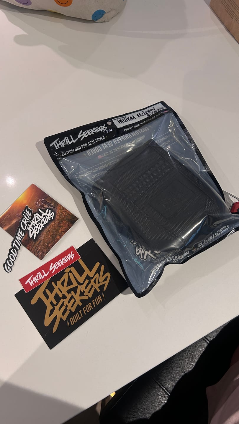 Customer photo review of Custom Seat Cover: Talaria XXX