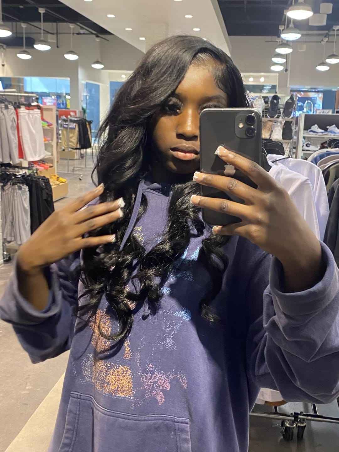 Customer photo review of Wavymy C-Part Wavy Wig Wear & Go 9x6 Glueless Lace Wig Virgin Braid Hair Kinky Straight Texture Loose Wave Wig 300% Density