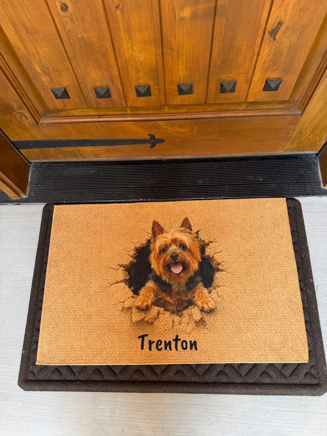 Customer photo review of Breakthrough - Personalized Doormat
