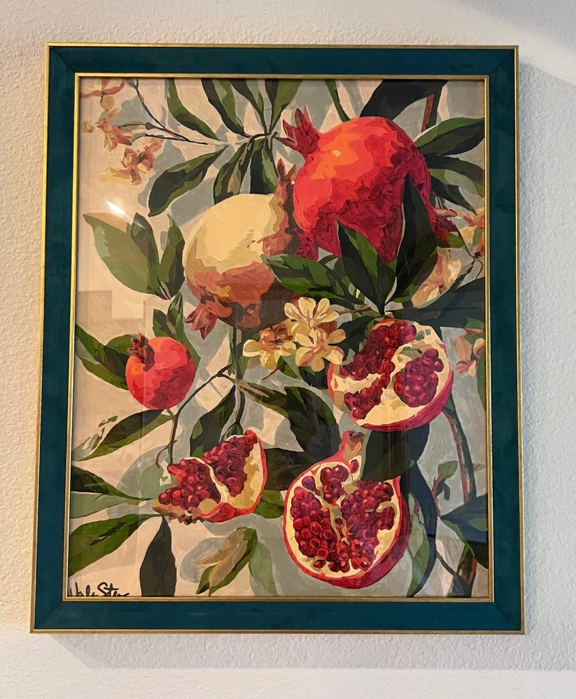Customer photo review of Blooming pomegranates | Paint by Number