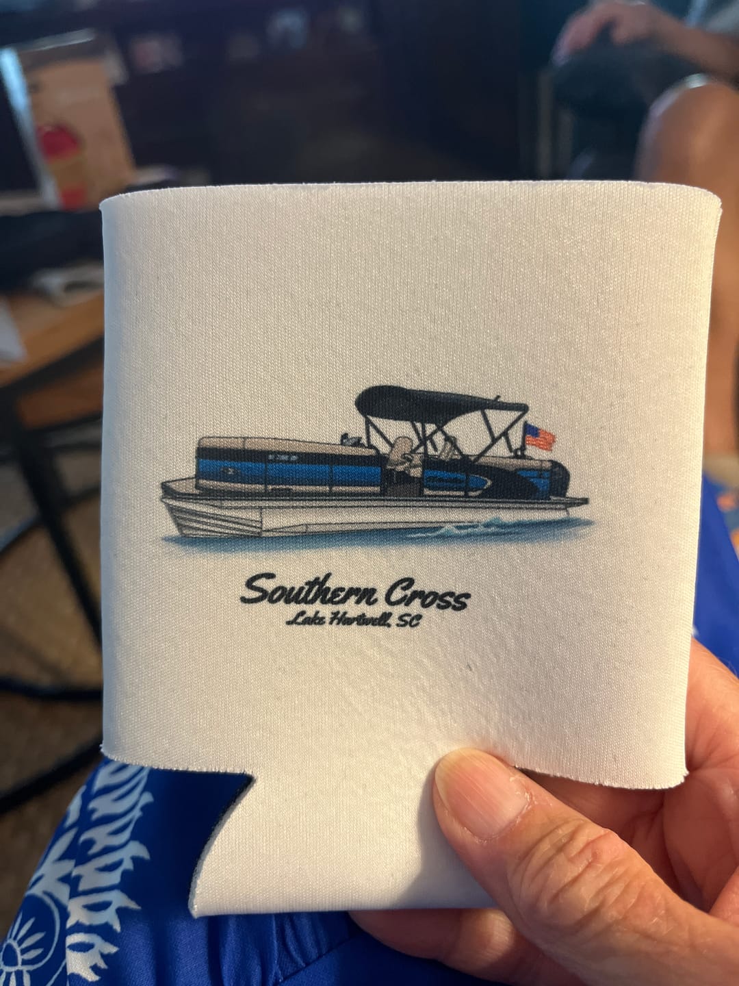 Customer photo review of Custom Boat Koozie