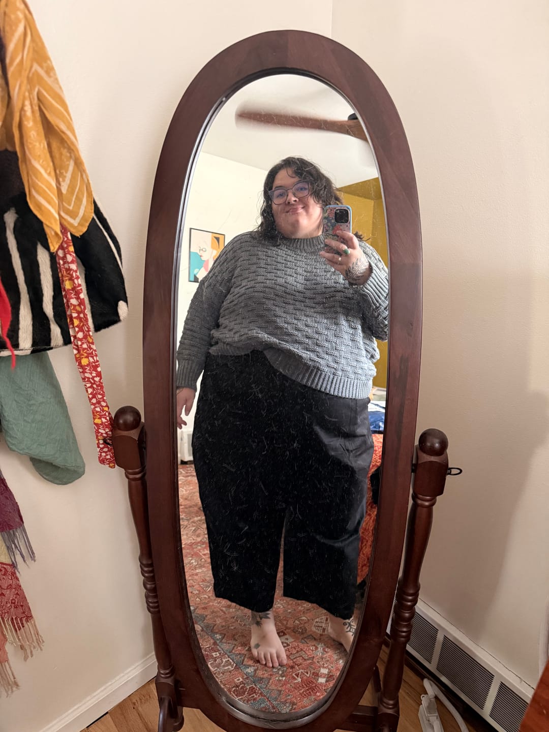 Customer photo review of Shelter Quilted Crewneck Sweater