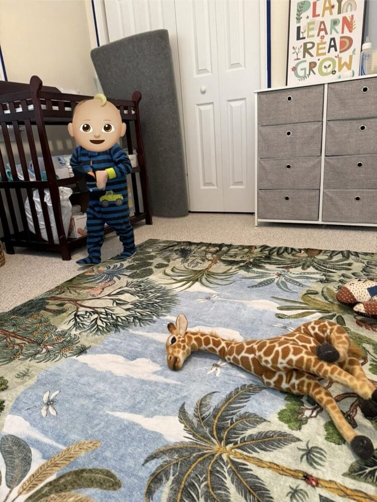 Customer photo review of Rug – Jungle Botanical Spring – Fern Green