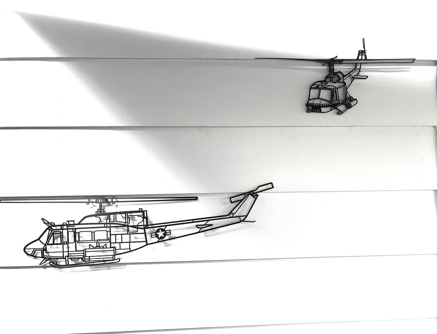 Customer photo review of UH-1 Iroquois Huey Angle Silhouette Metal Wall Art