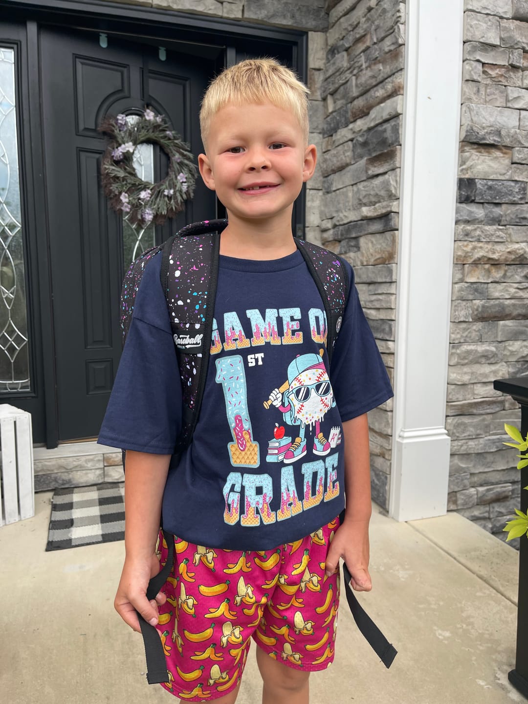 Customer photo review of 1st Grade Back to School Drip Youth Tee
