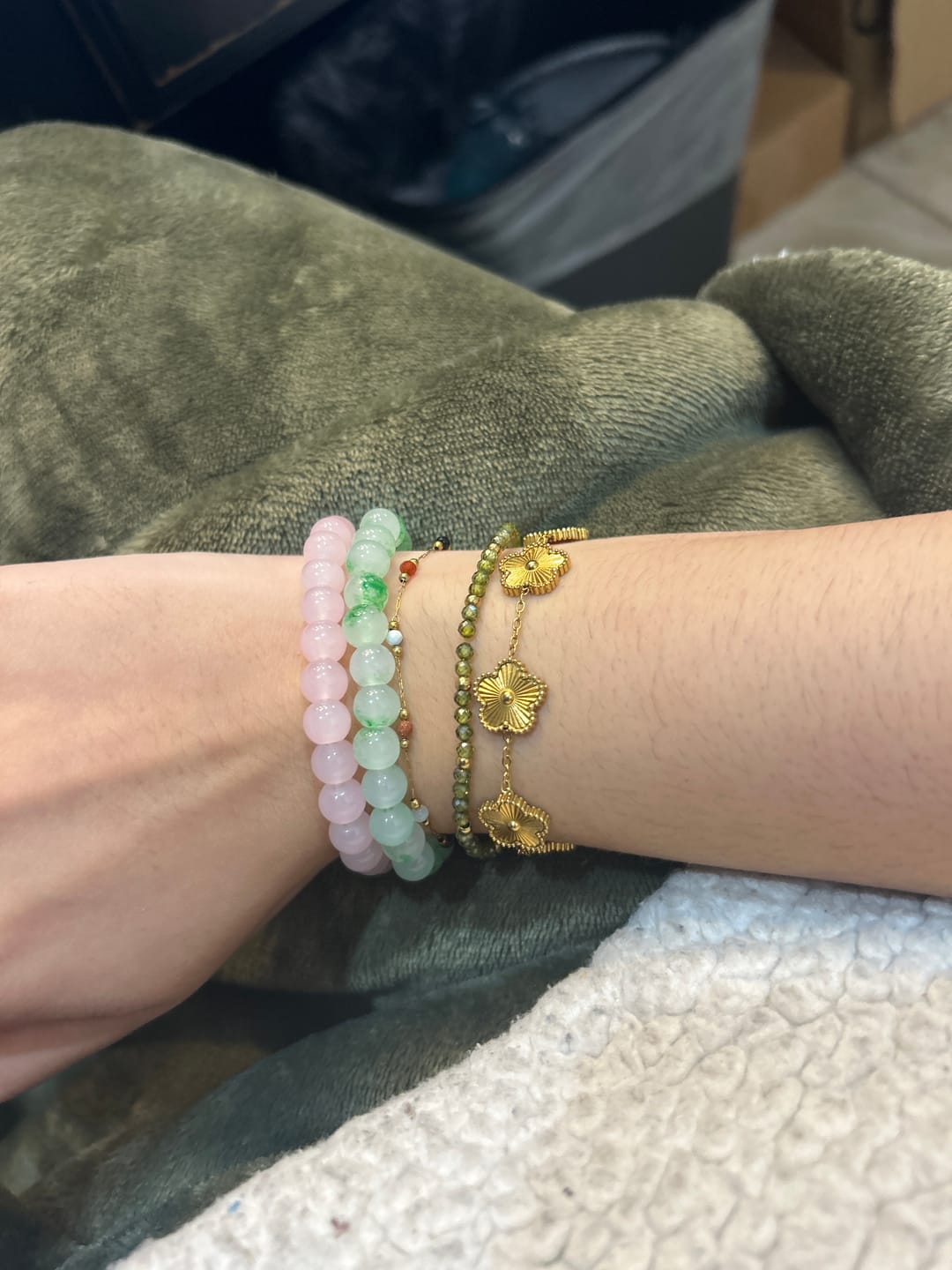Customer photo review of Golden Clover Bracelet