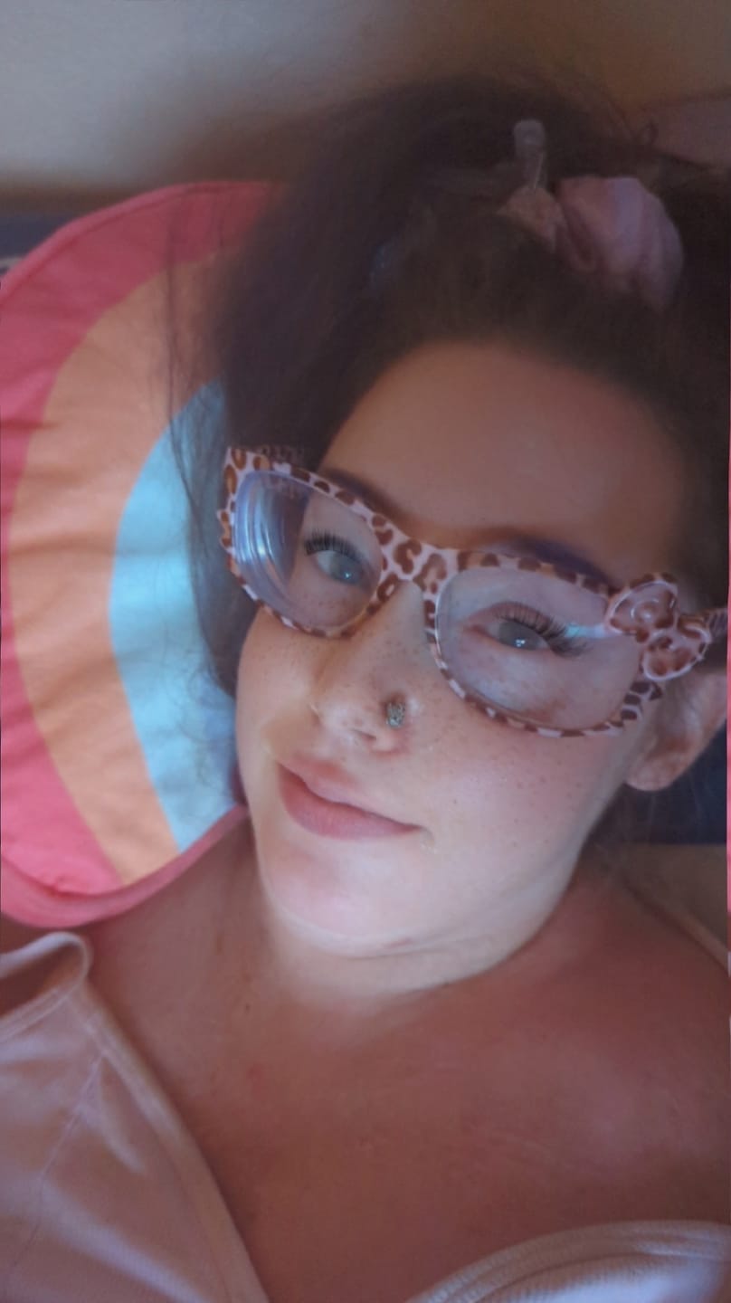 Customer photo review of Kitten Eyeglasses