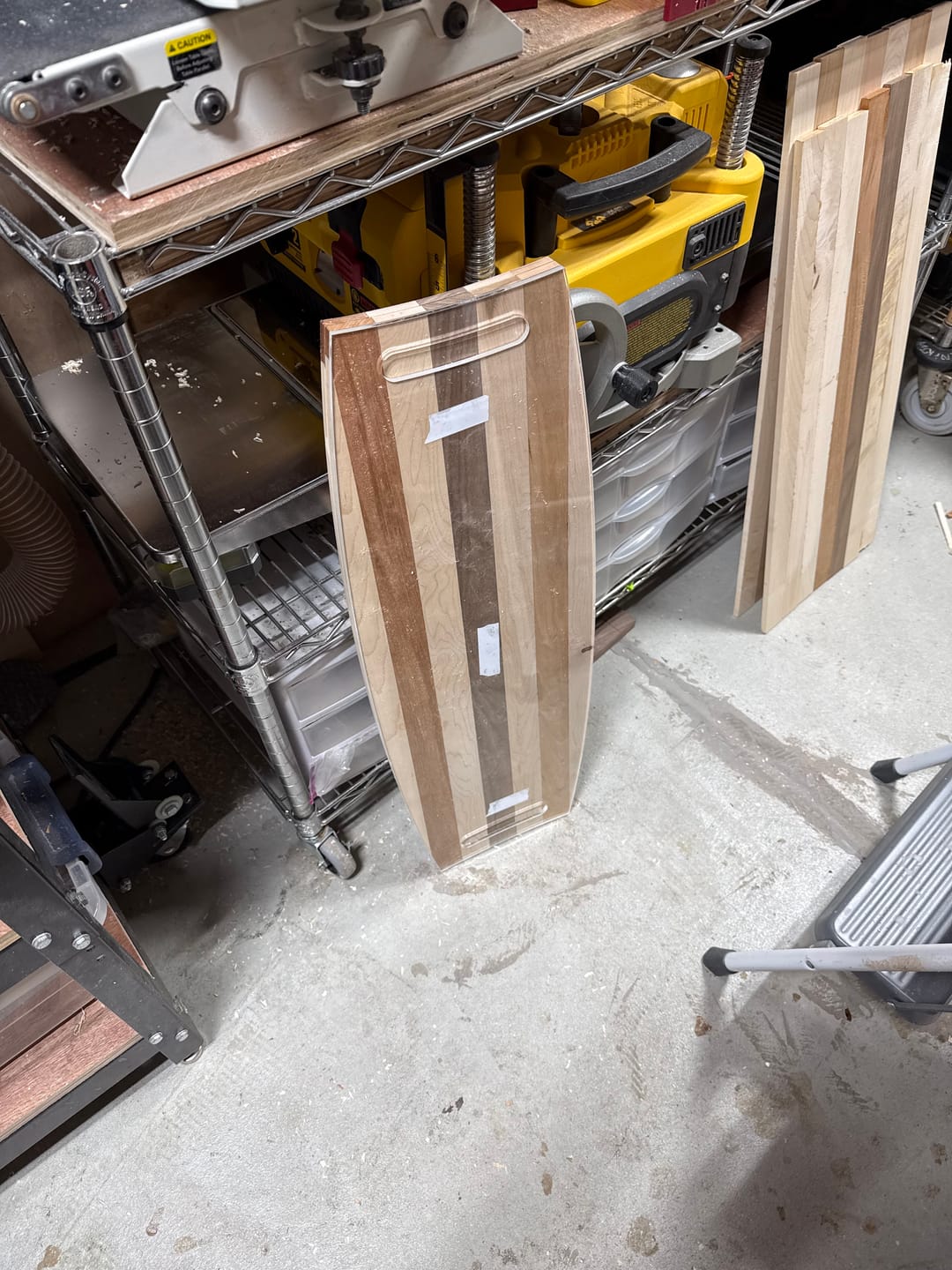 Customer photo review of 30x10.5" Extra Large Warped Rectangle Dual Handle Serving Board Acrylic Router Template