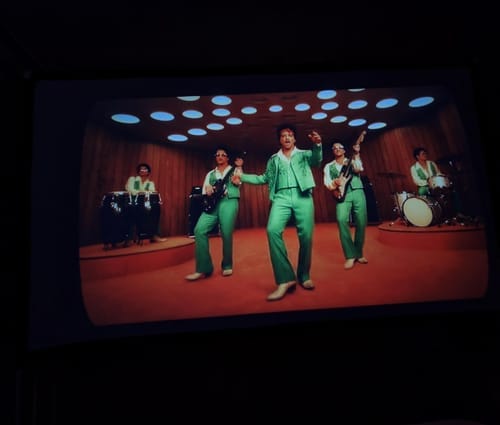 Customer photo review of WallCinema™ Pro – Portable Smart Projector with 4K Support