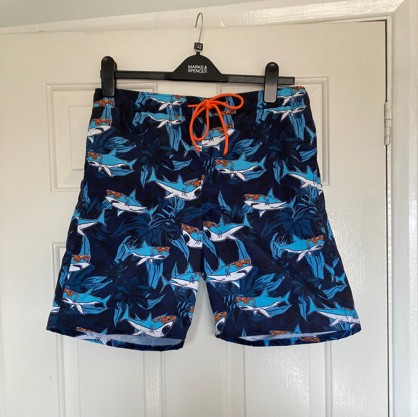 Customer photo review of Cool Sharks Swim Shorts Fabric