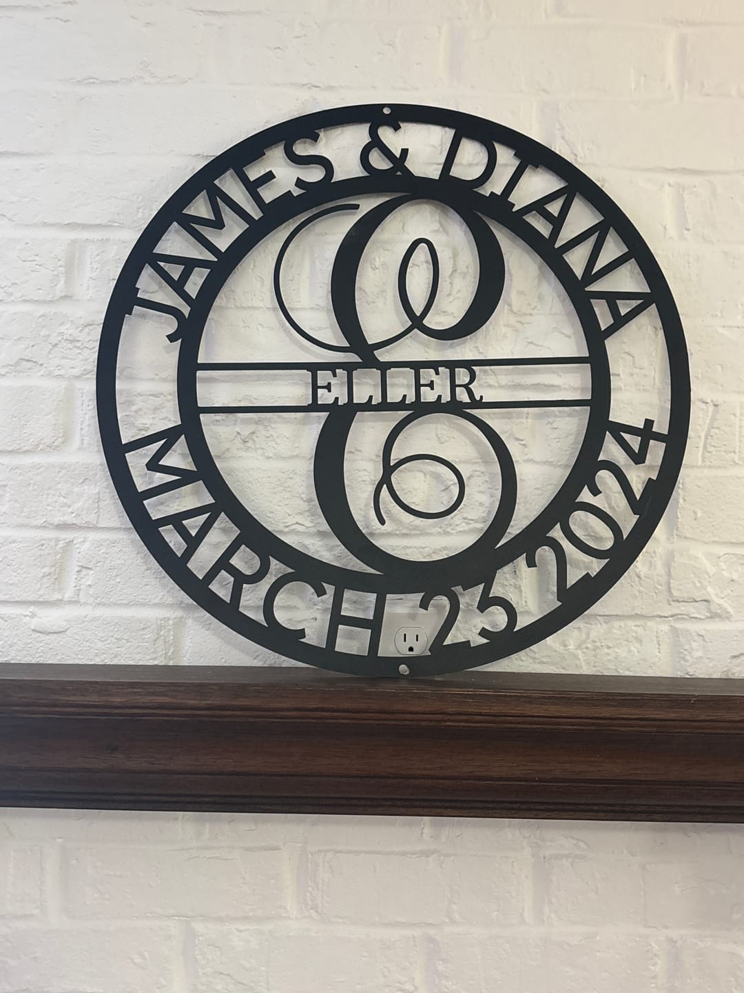 Customer photo review of Elaborate Name - Steel Sign