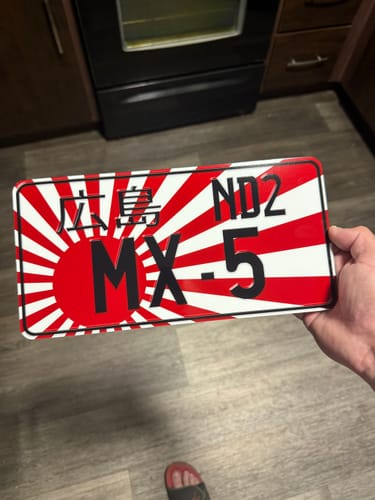 Customer photo review of Custom Japanese License Plate - Vanity & Magnetic Cover