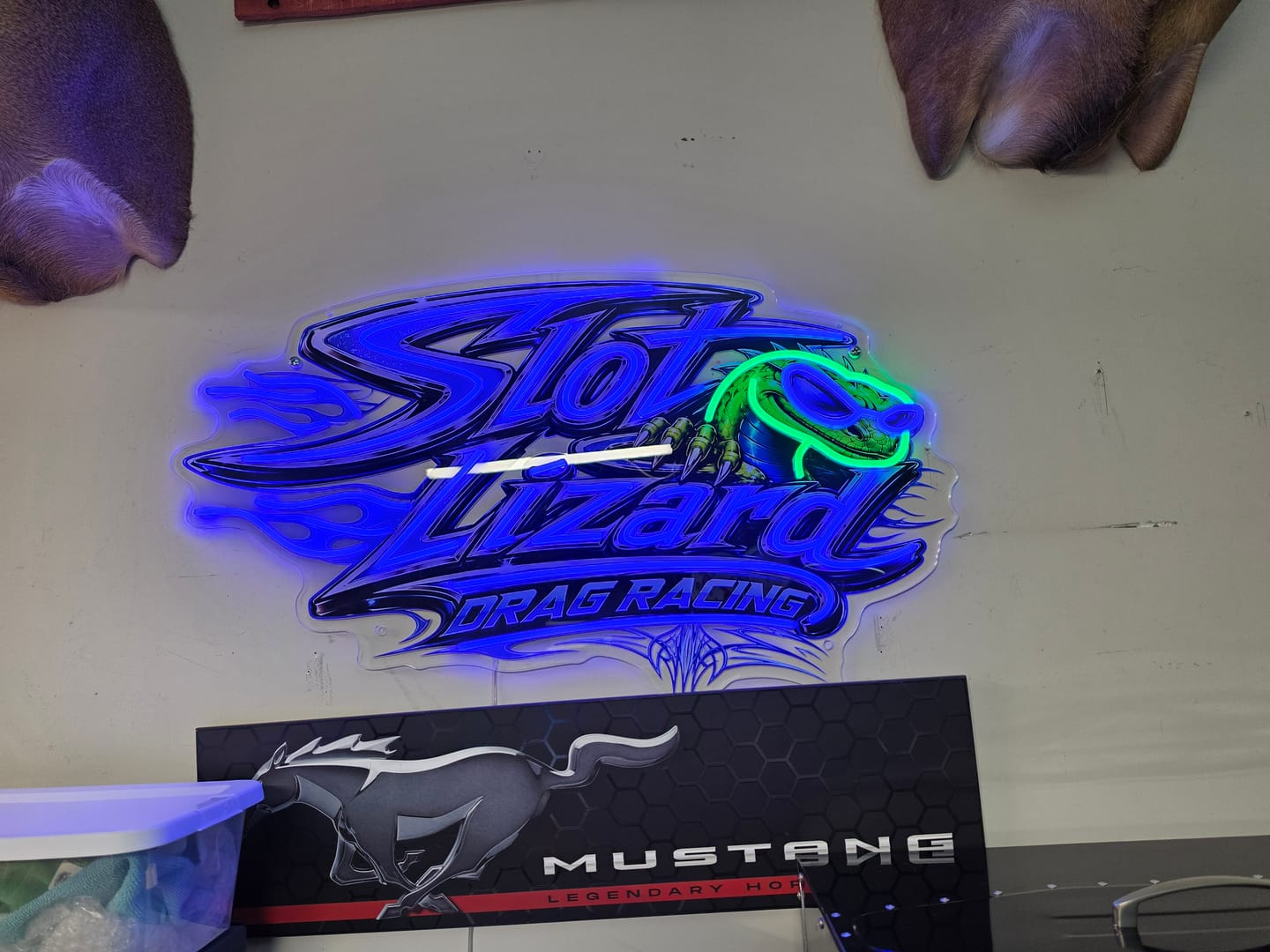Customer photo review of SLOT LIZARD | LED Neon Sign (2 signs)