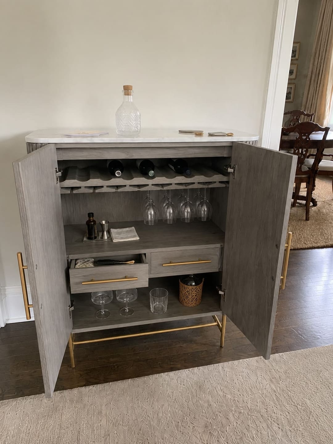 Customer photo review of Fanny Bar Cabinet