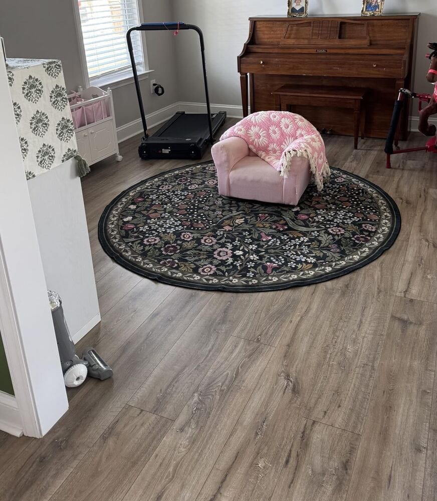Customer photo review of Rug – Maximalism Vibrant Blossom Floral – Ink Black