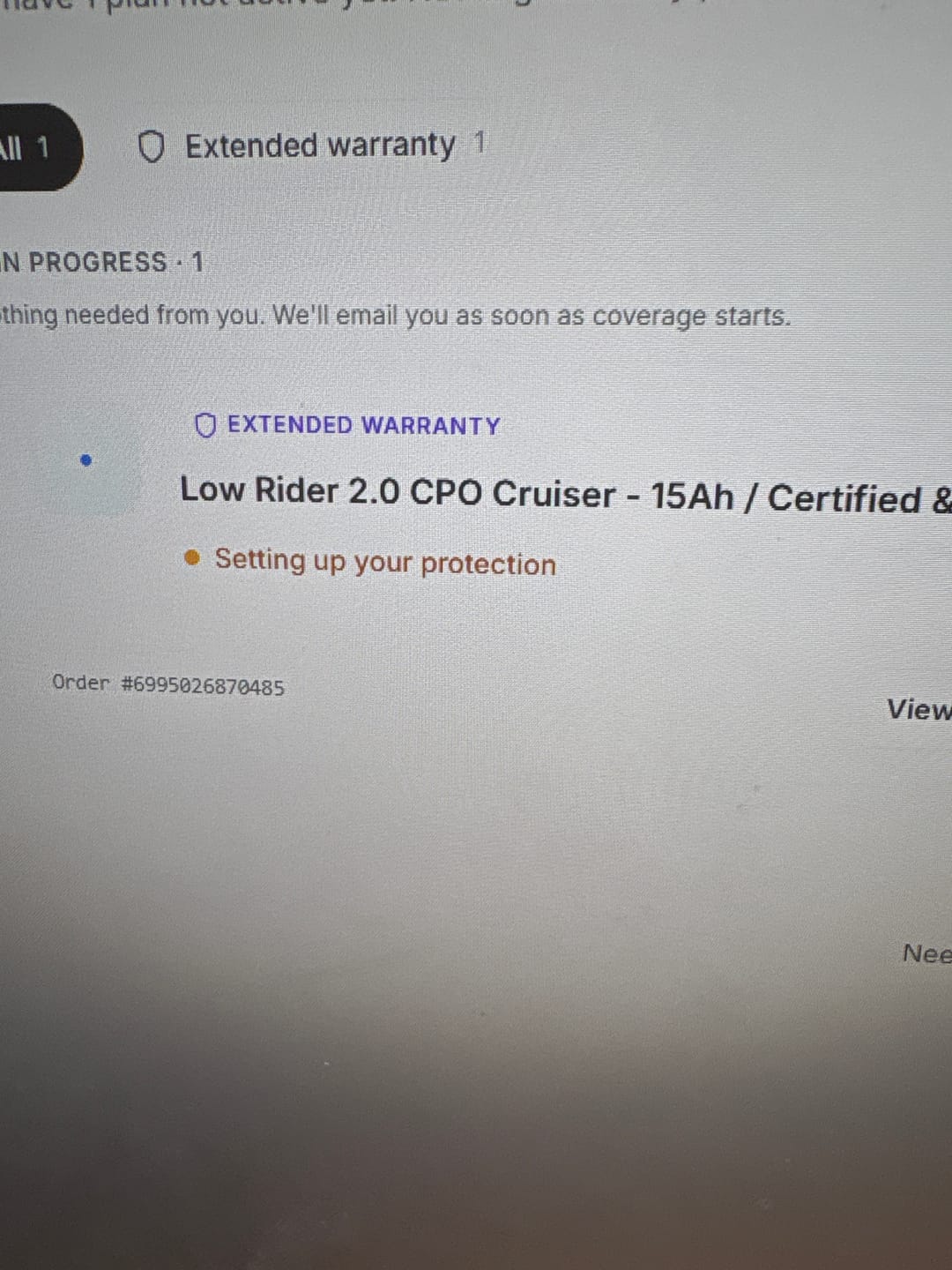 Customer photo review of Product Warranty Powered by SureBright