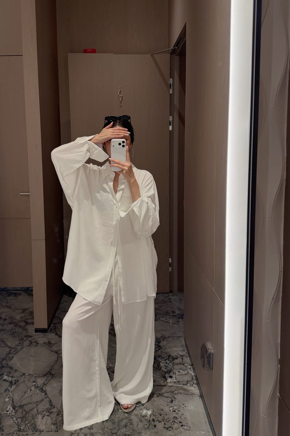 Customer photo review of 0122stepll Linen Shirt & Relaxed Pants Set