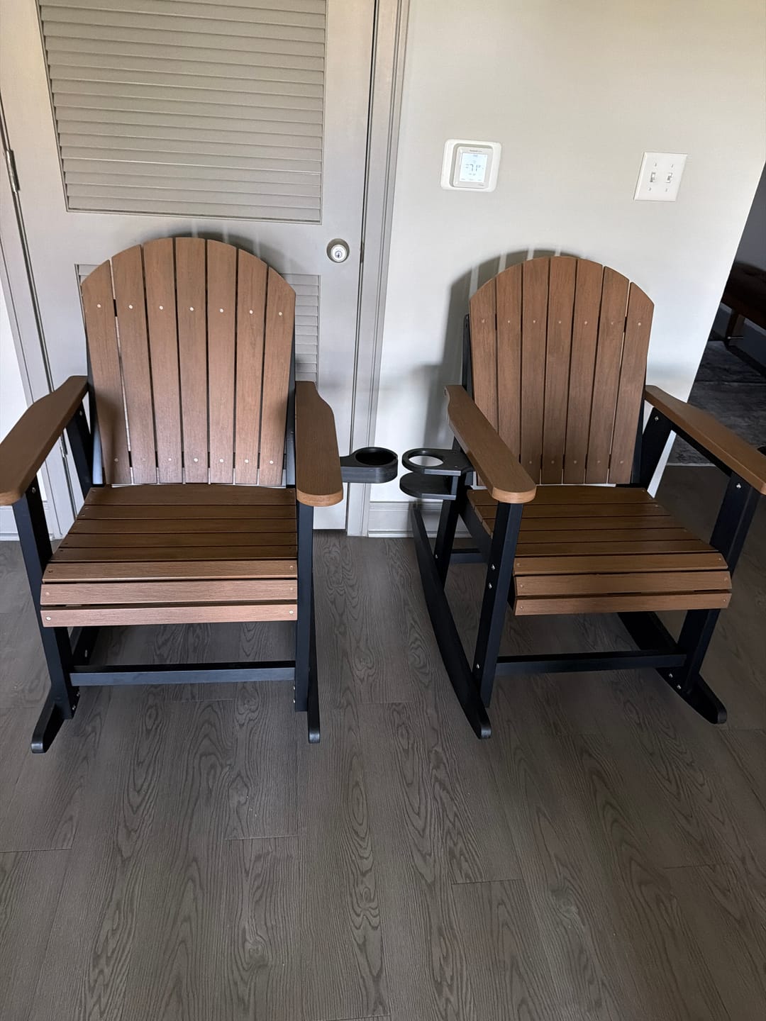 Customer photo review of Adirondack Porch Rocker With Wine & Cup Holders