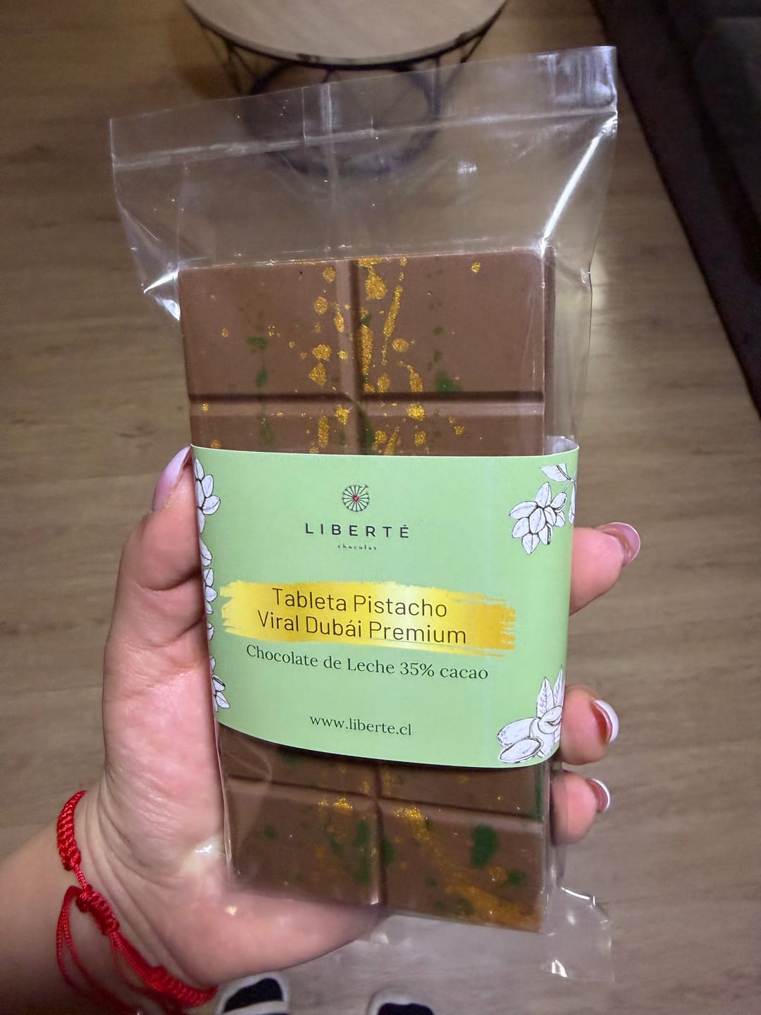Customer photo review of Tableta Viral de Dubái Leche - Pistacho Habibi