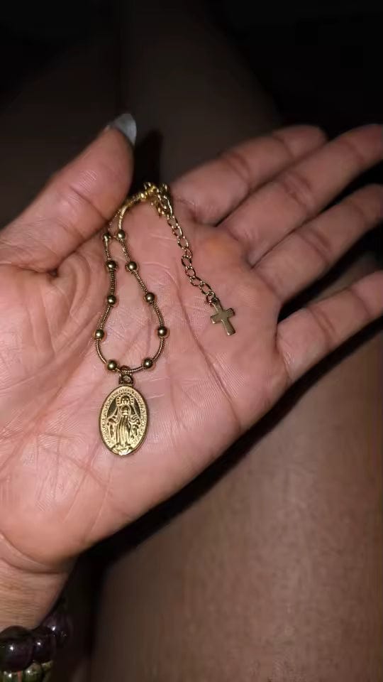Customer photo review of Our Lady Medal Bracelet