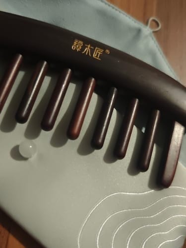 Customer photo review of Wide-tooth Rosewood Comb