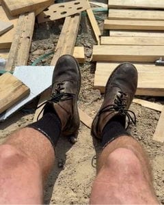 Customer photo review of Chaussettes WorkShield – Confort et résistance au quotidien