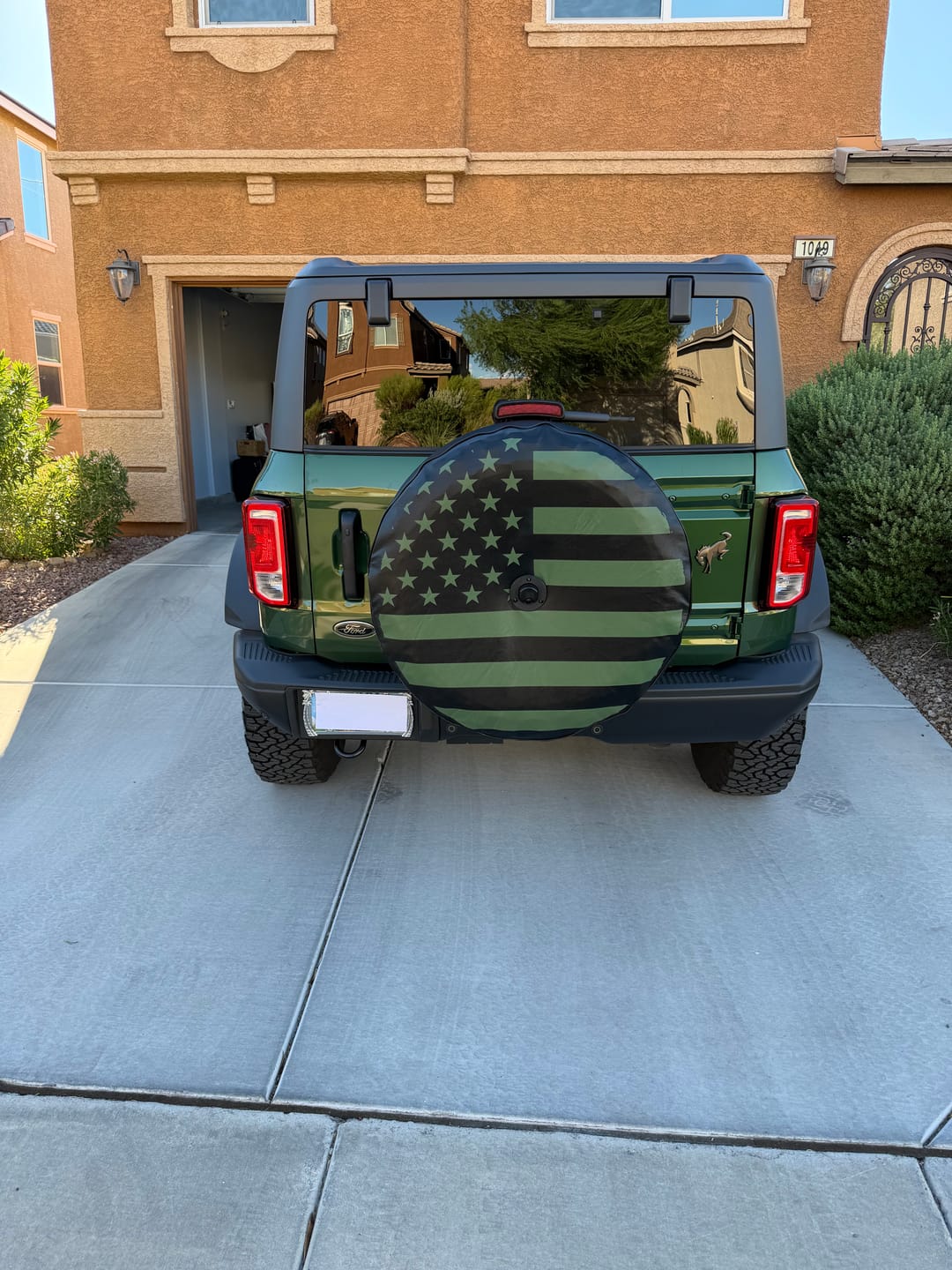 Customer photo review of American Flag Tire Cover