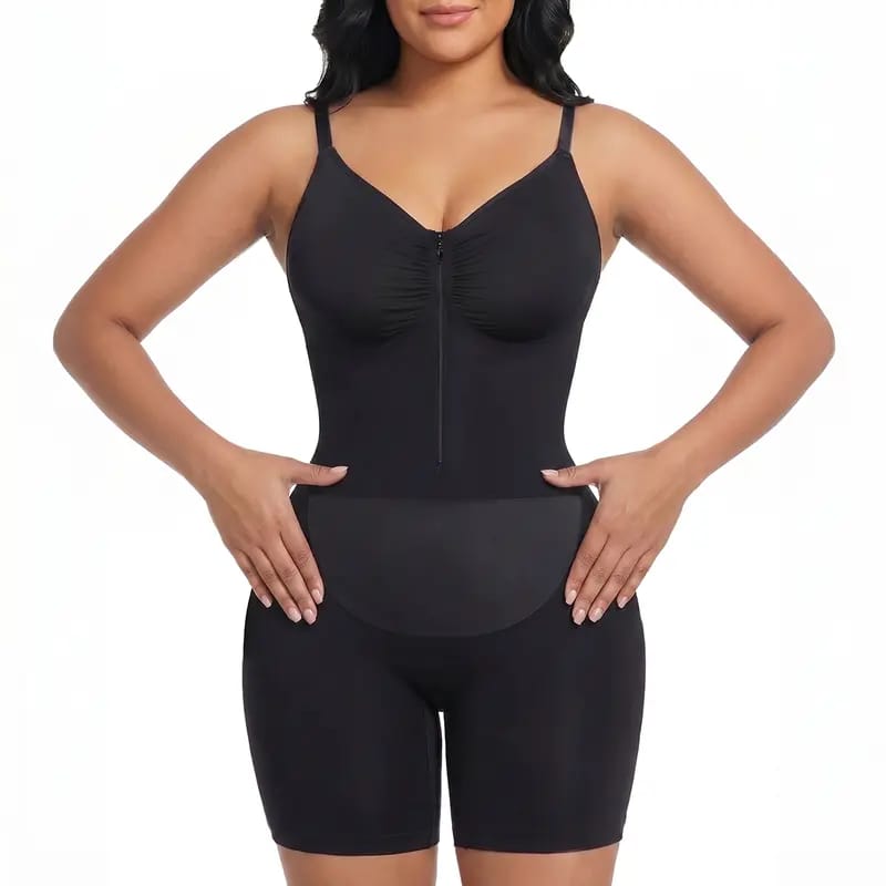 Customer photo review of LOROLABS | Women Fajas Shapewear Seamless Bodysuit Double-Layer Tummy Control Zip-Up Body Shaper Waist Defining Silhouette