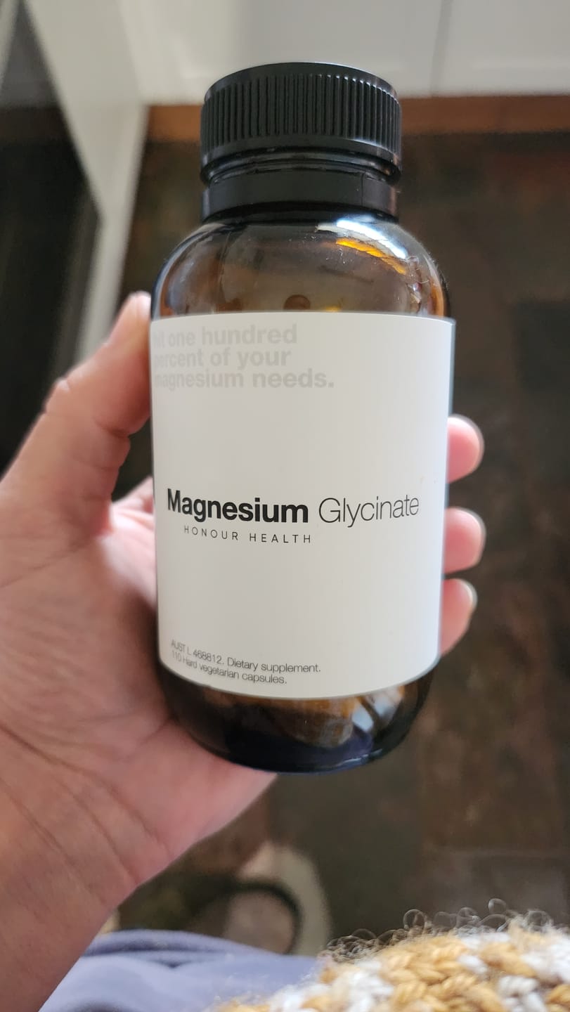 Customer photo review of Magnesium Glycinate (Pure & Unbuffered) - 110 Capsules