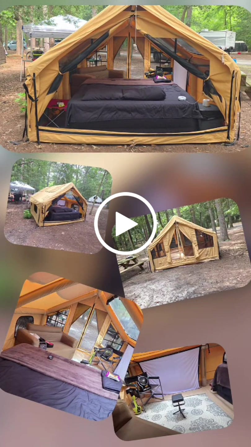 Customer video review of RBM Panda Large Sunny Beige - Inflatable Tent for Camping (2-6 person)
