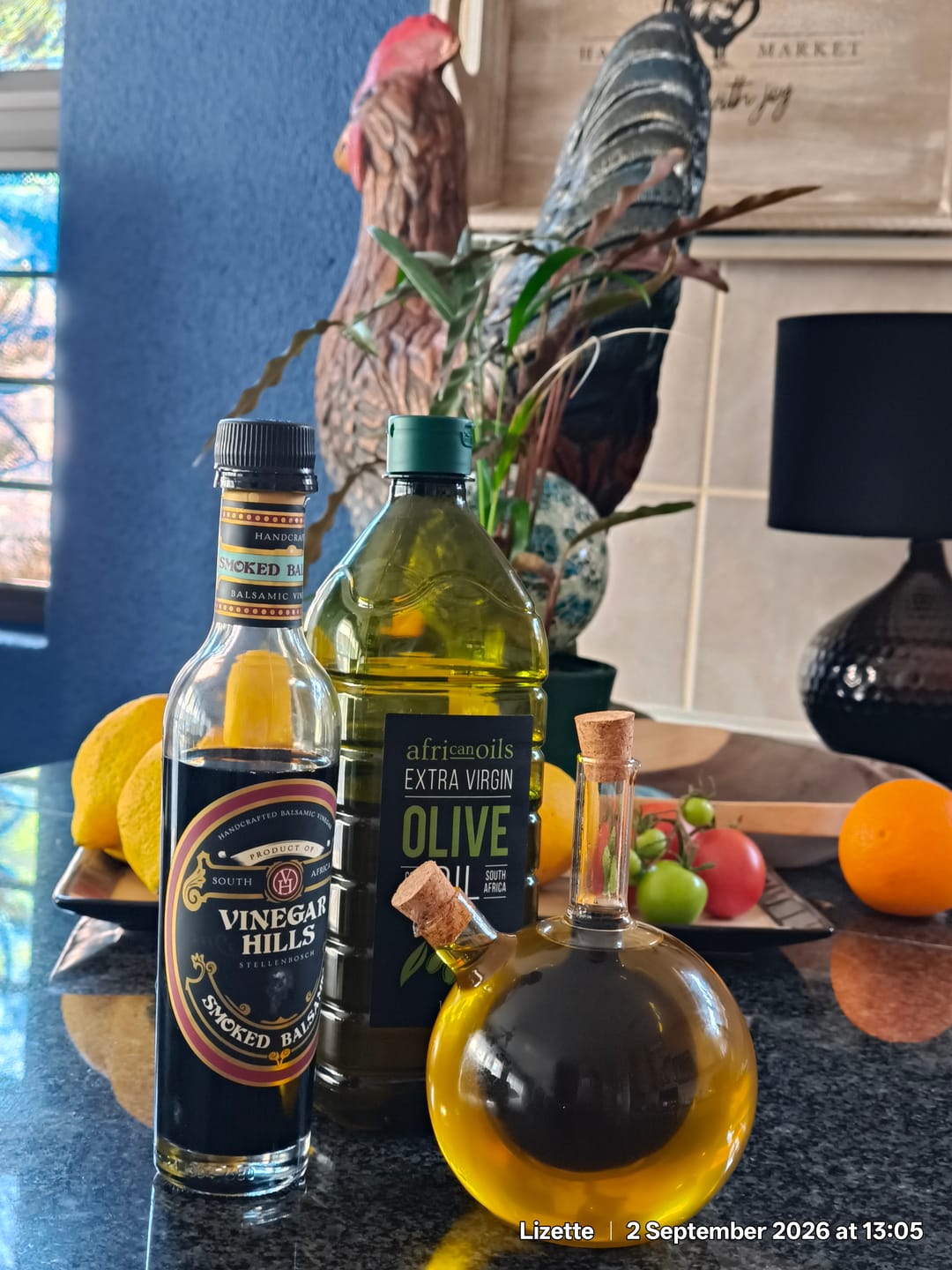 Customer photo review of Nested Dual Chamber Oil & Vinegar Glass Pourer (350ml + 50ml)