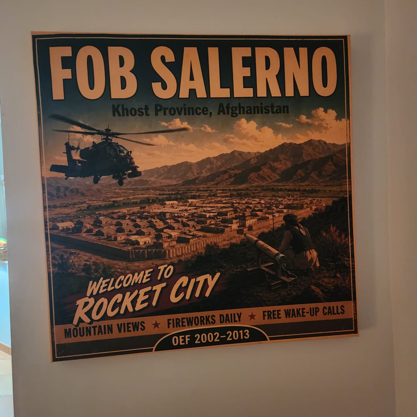Customer photo review of FOB Salerno Travel Canvas Wall Art