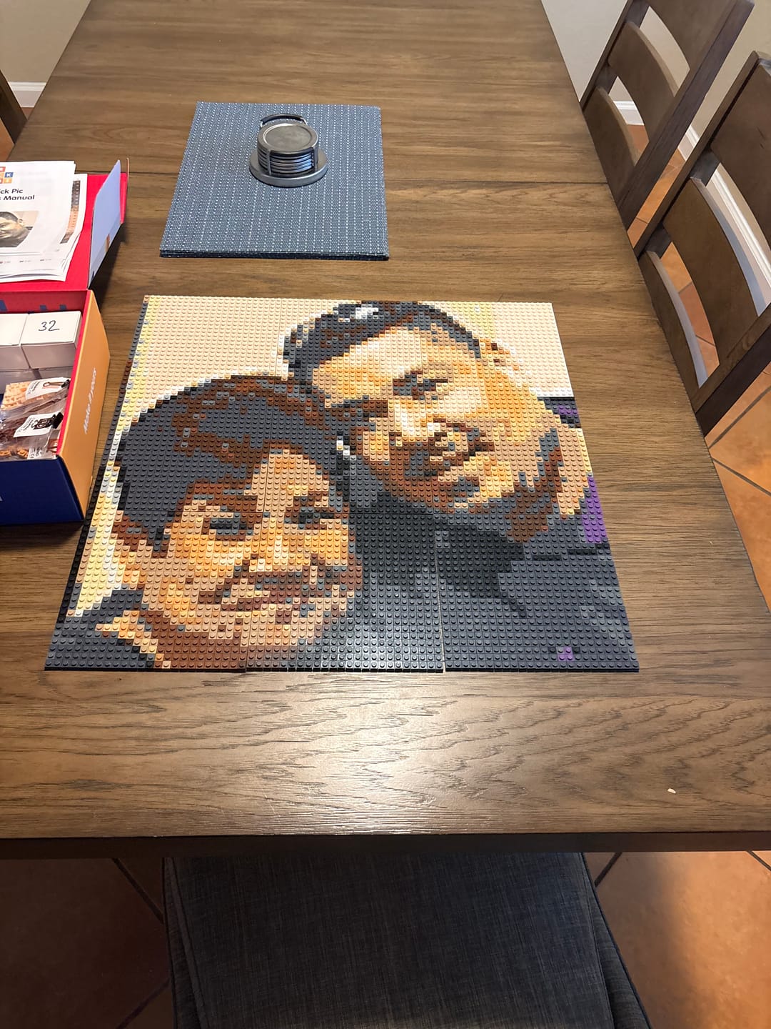 Customer photo review of Custom Design Brick Mosaic - 3x3 baseplates