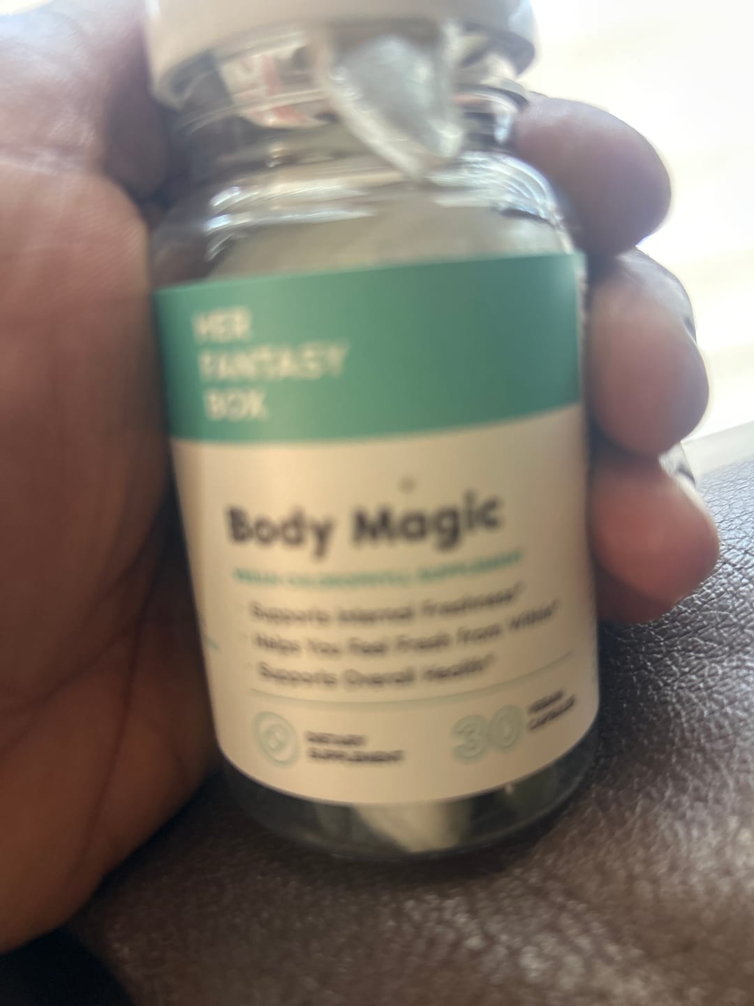 Customer photo review of Body Magic Chlorophyll Pill - For Body Odor, Detox & Skin