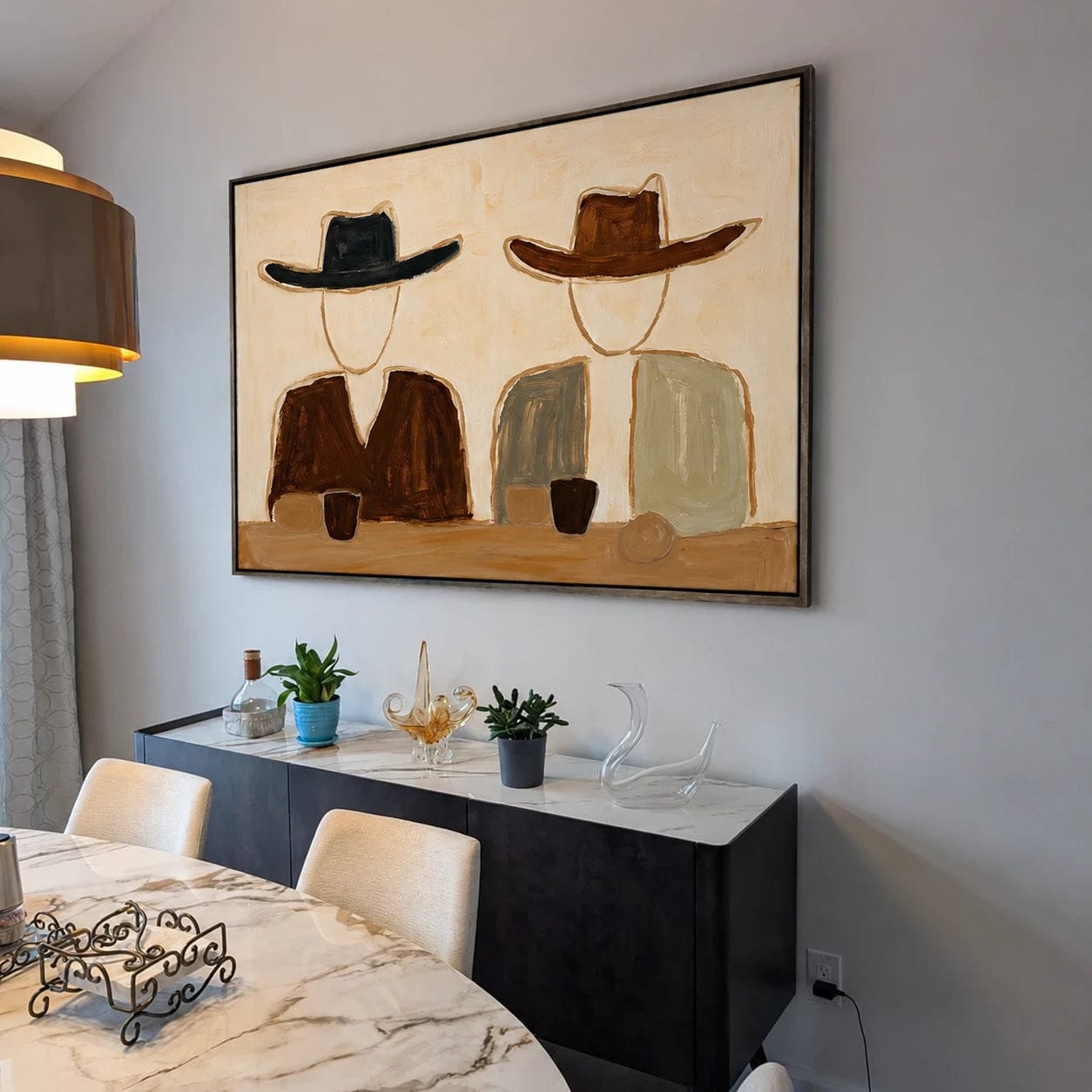 Customer photo review of Vintage Americana Art｜Quiet Conversation