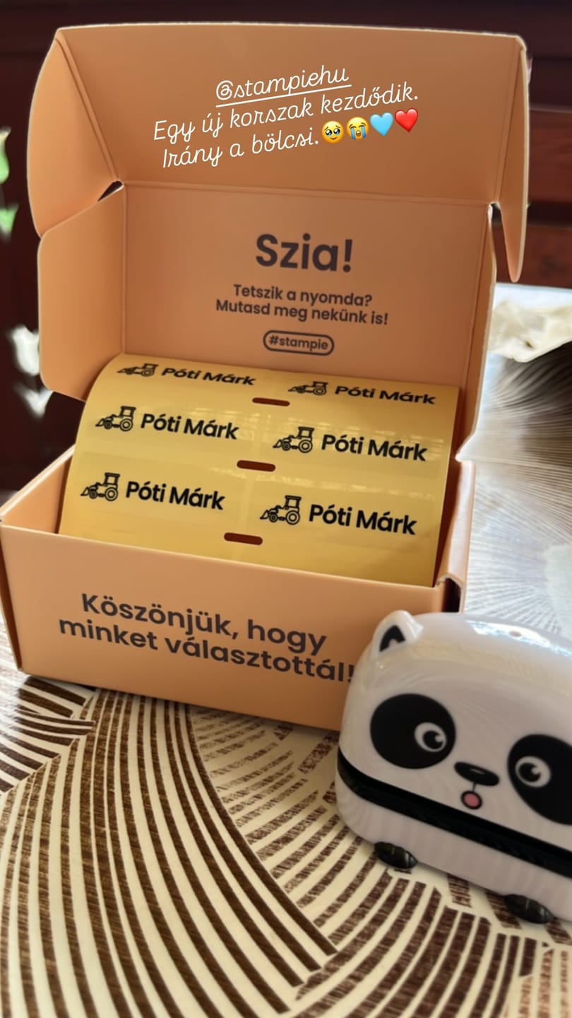 Customer photo review of Stampie - Egyedi Ruhajelölő Pecsét